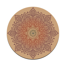 60cm/140cm/150cm Round Natural Rubber Cork Meditation Yoga matt